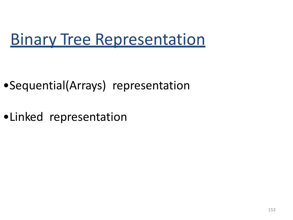 binary tree representation