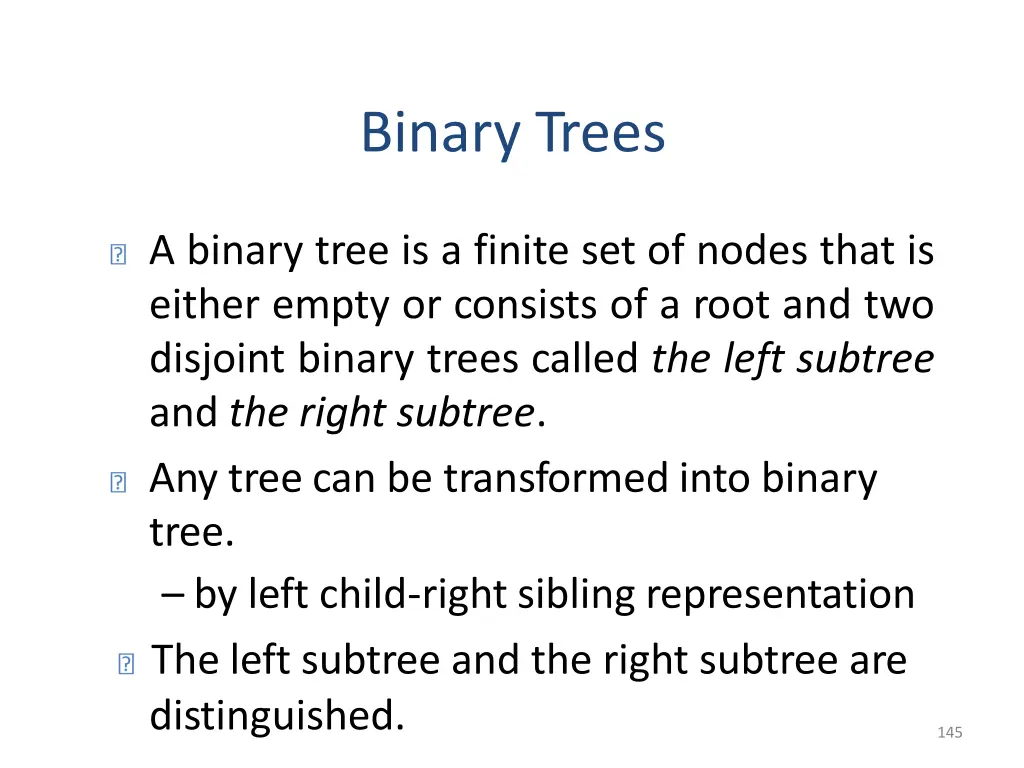 binary trees