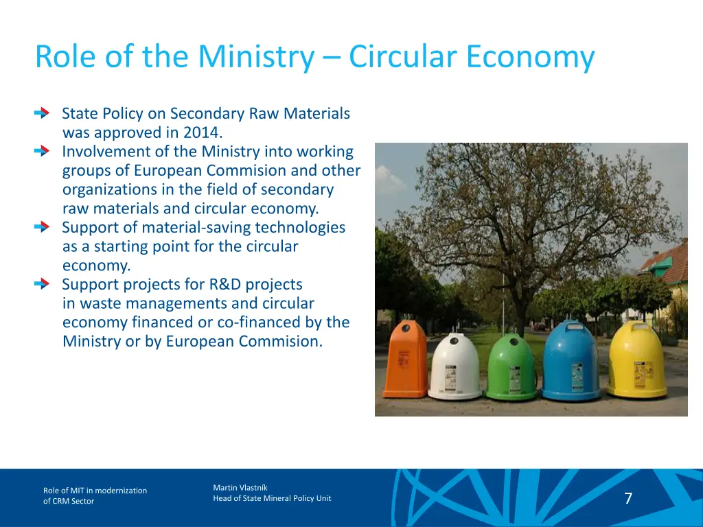 role of the ministry circular economy