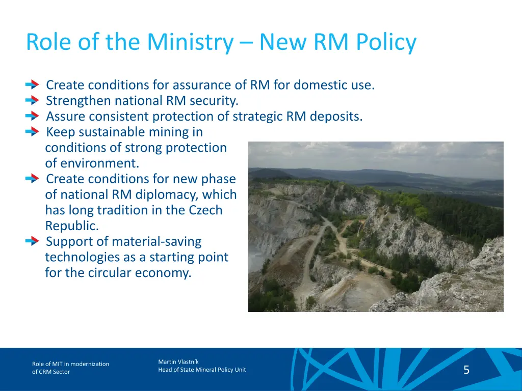 role of the ministry new rm policy