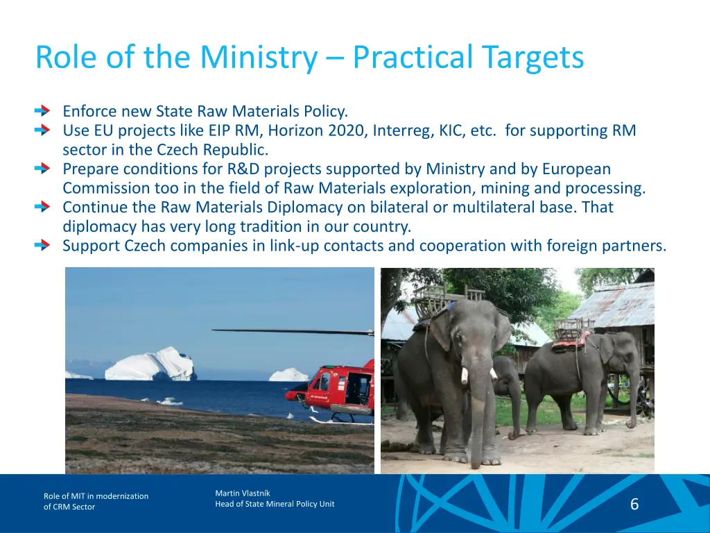 role of the ministry practical targets