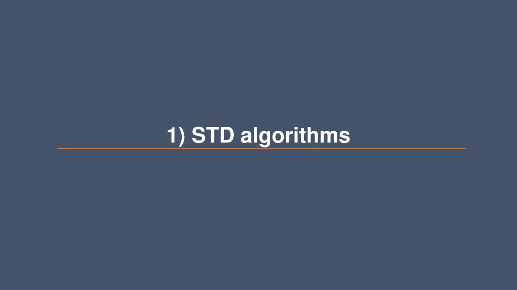 1 std algorithms