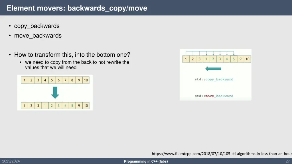 element movers backwards copy move