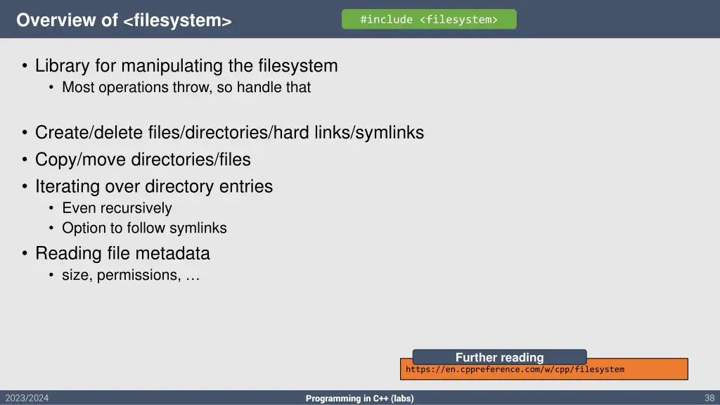 overview of filesystem