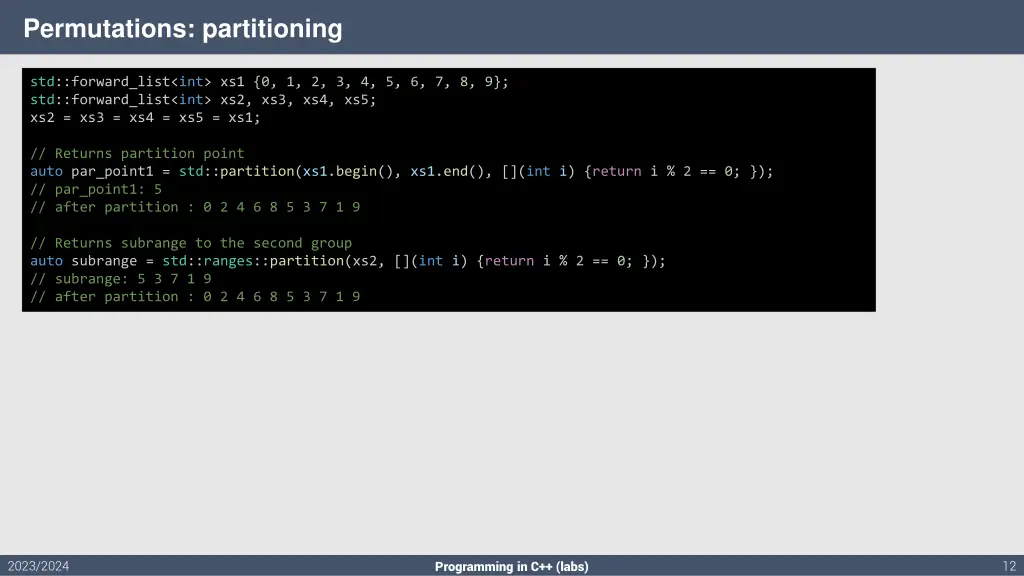 permutations partitioning 1