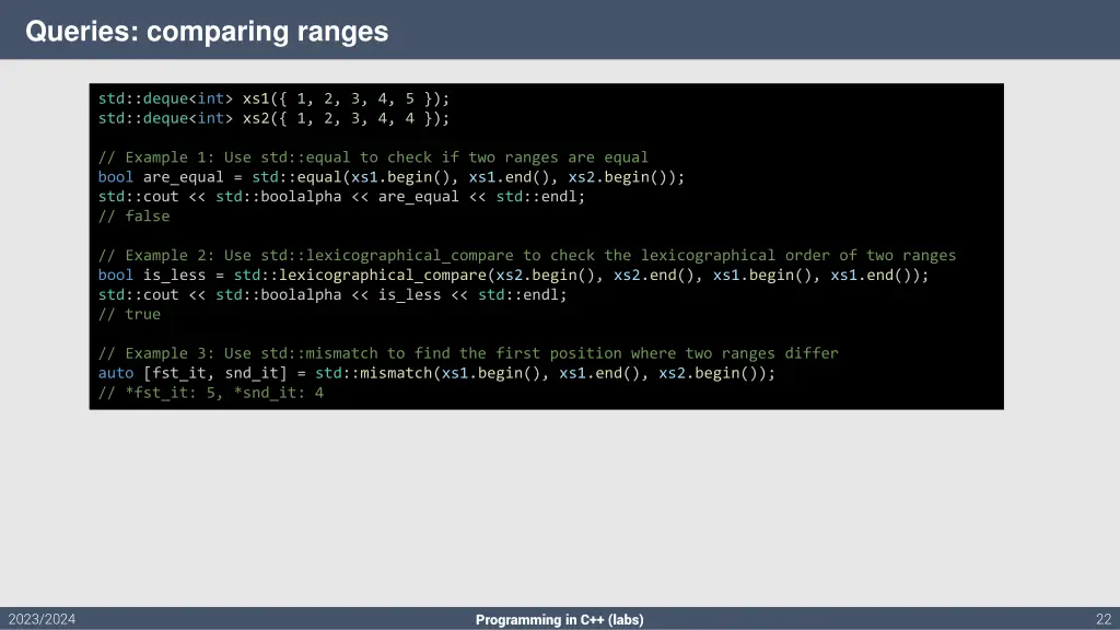 queries comparing ranges 1