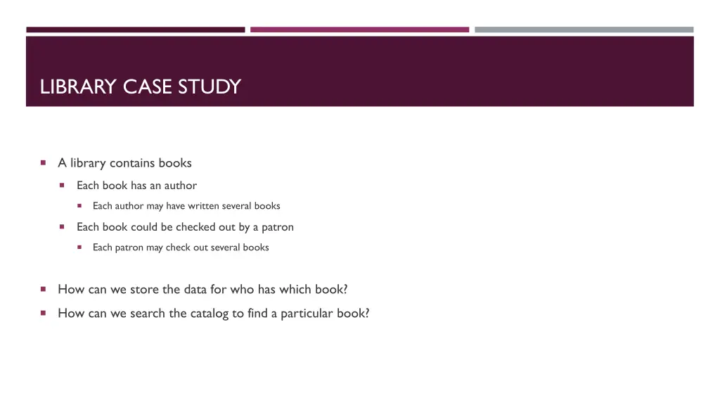 library case study