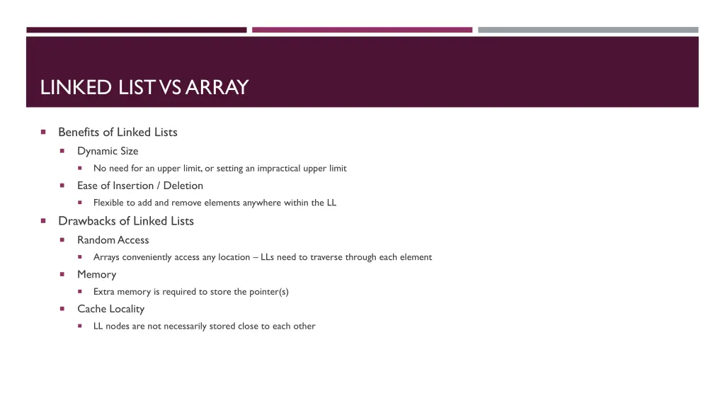 linked list vs array