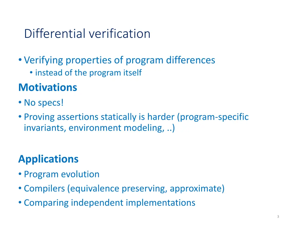 differential verification