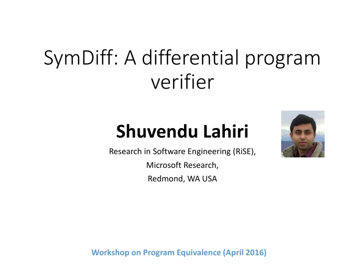 symdiff a differential program verifier