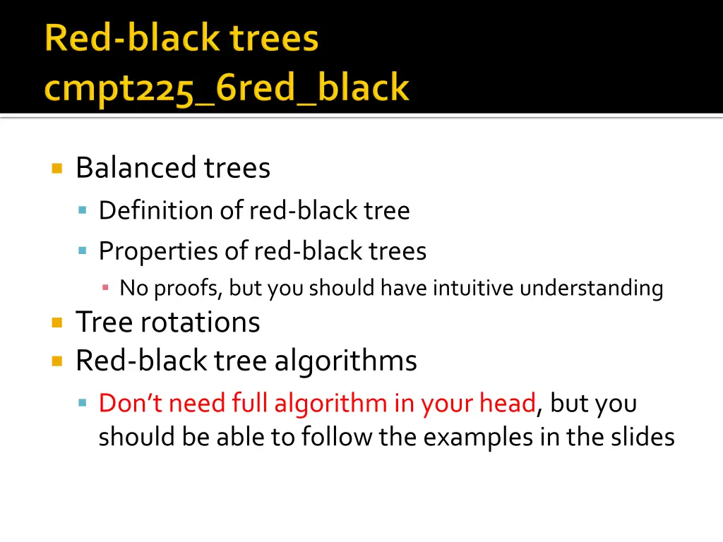 balanced trees definition of red black tree