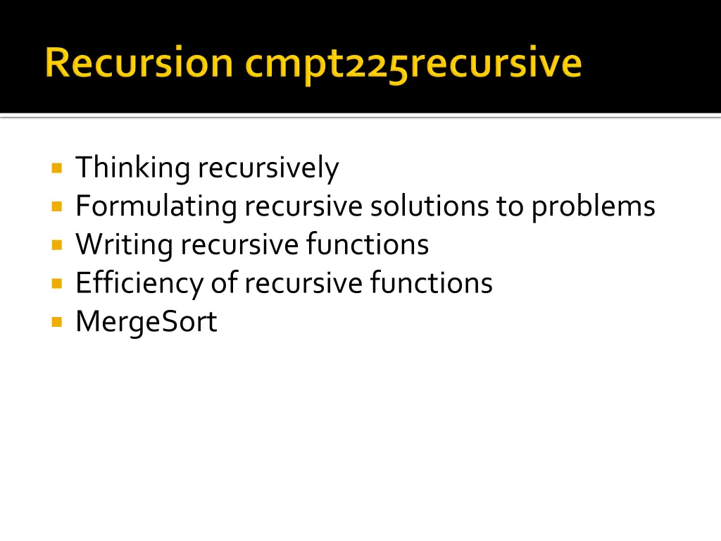 thinking recursively formulating recursive