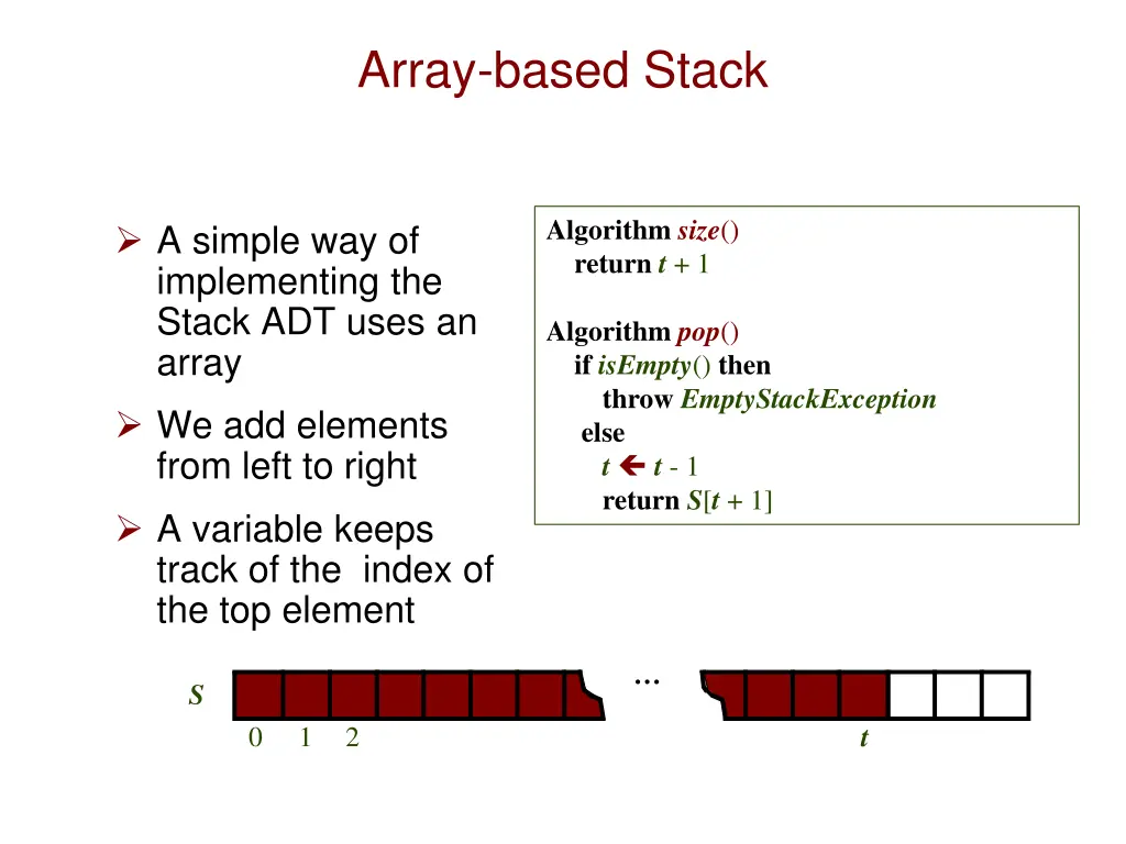 array based stack