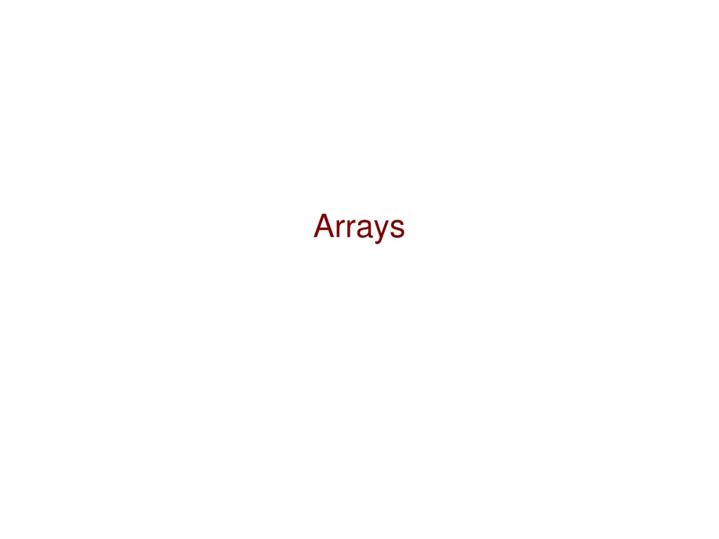 arrays