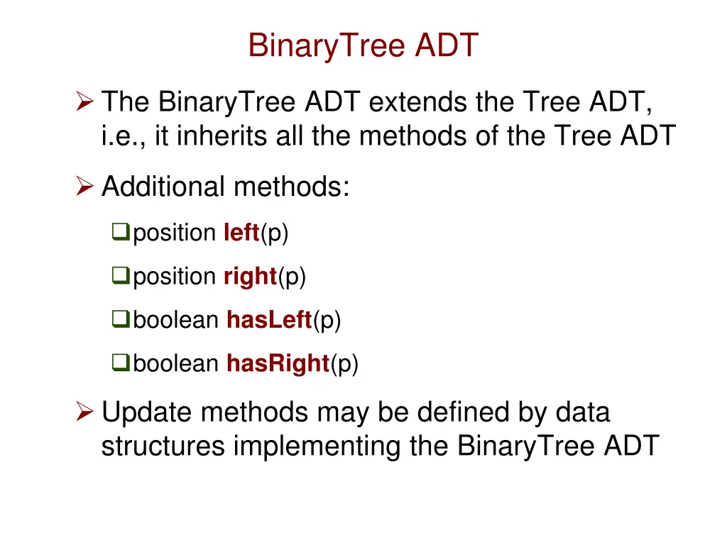 binarytree adt