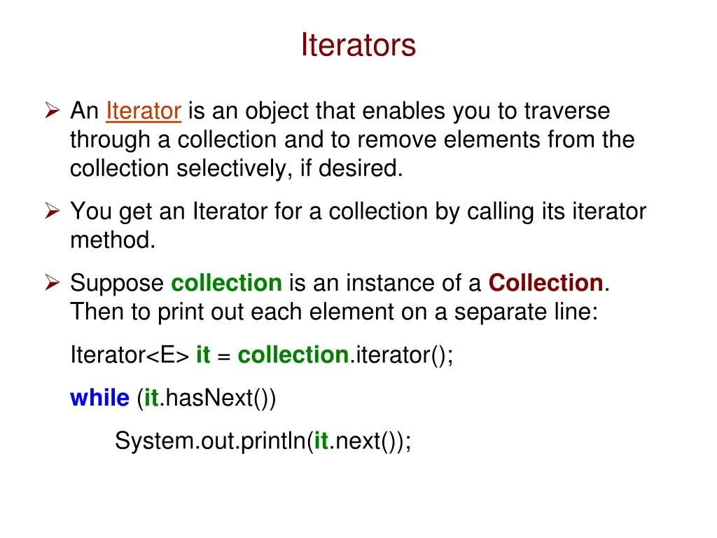 iterators