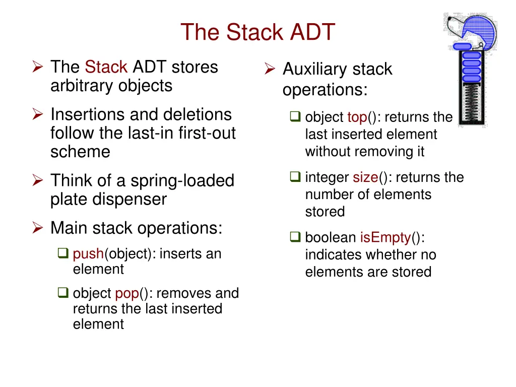 the stack adt