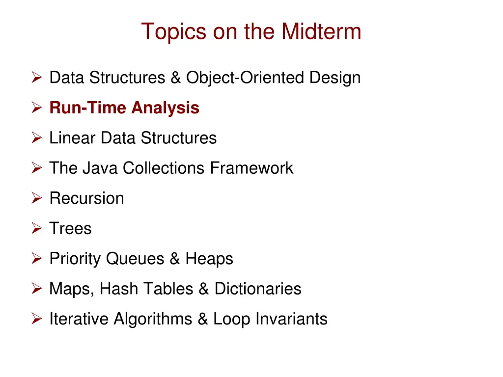 topics on the midterm 2