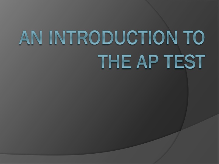 an an introduction introduction to the ap test