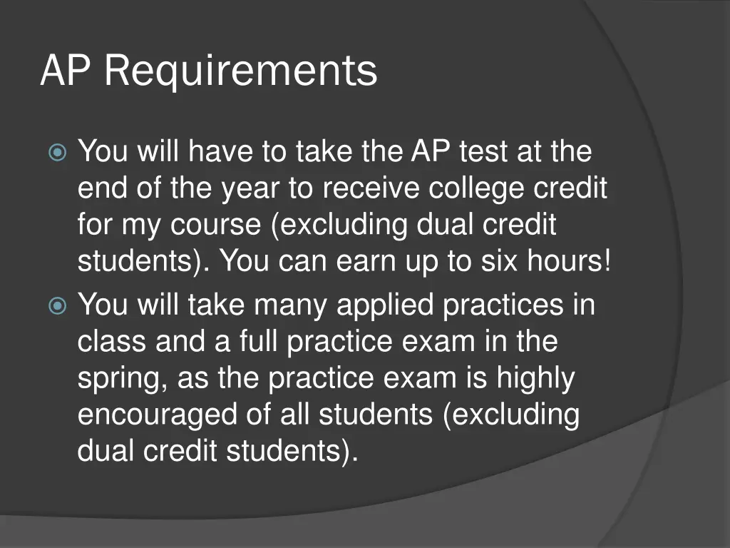 ap requirements