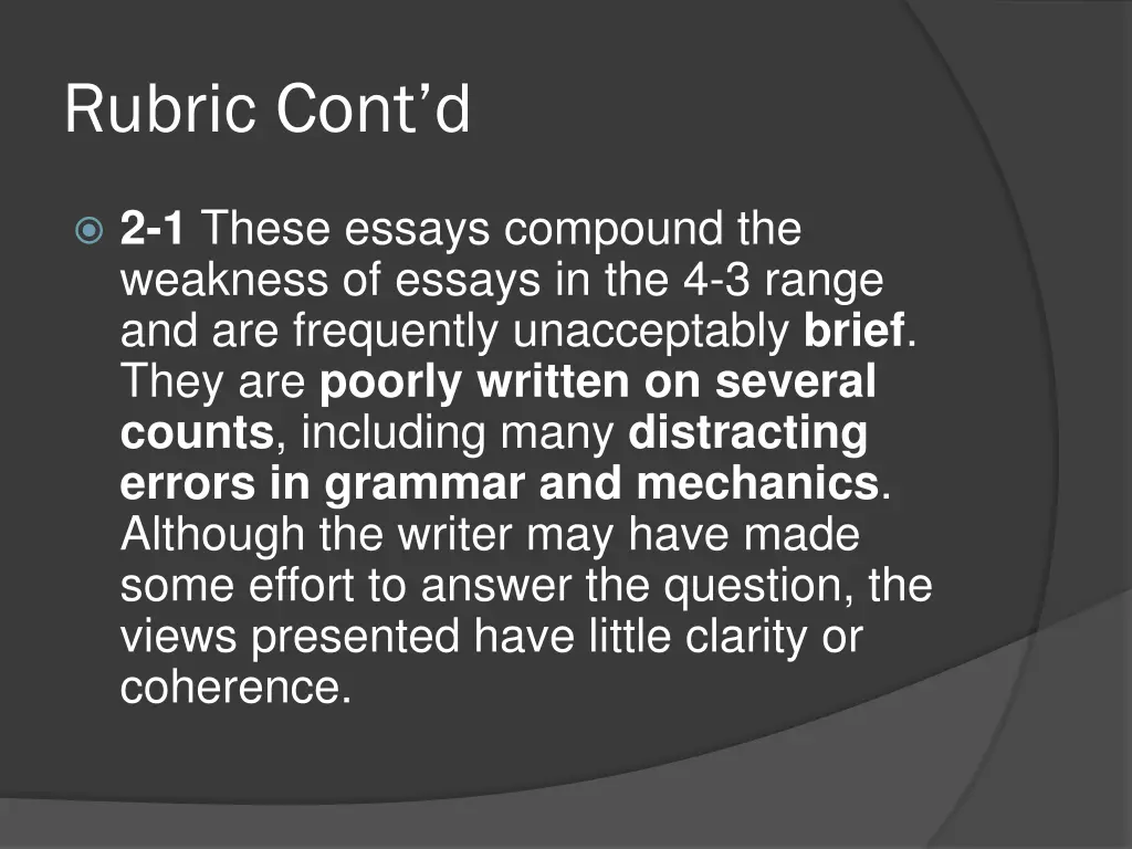 rubric cont d 1