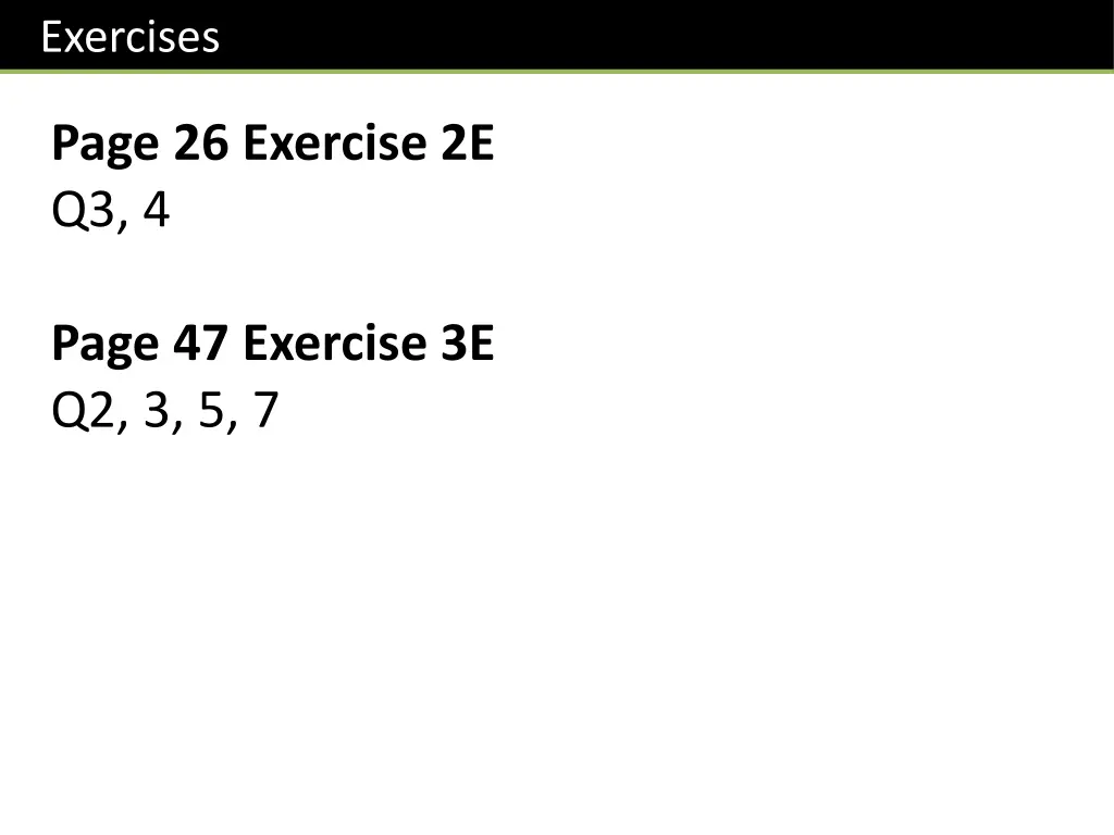 exercises 2