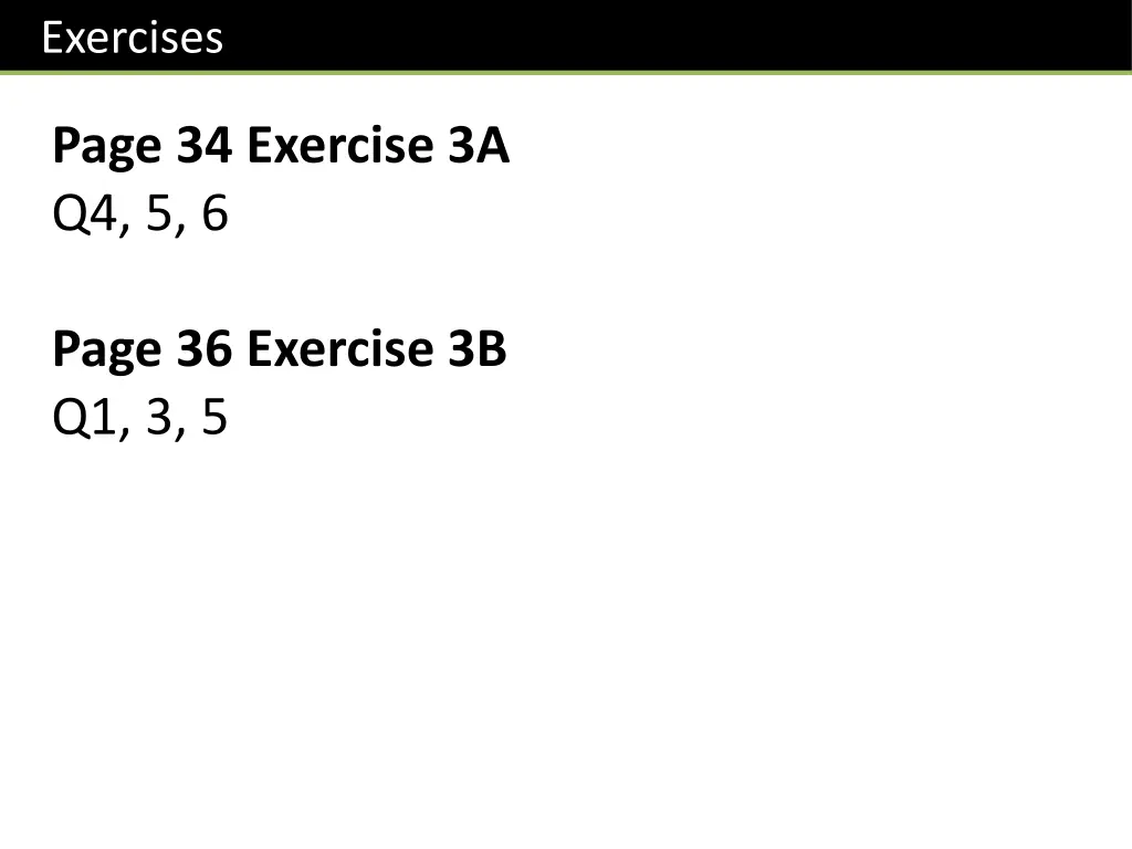 exercises