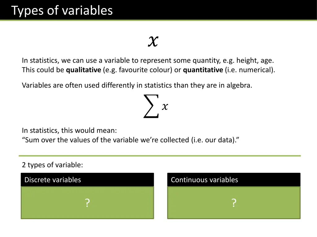 types of variables