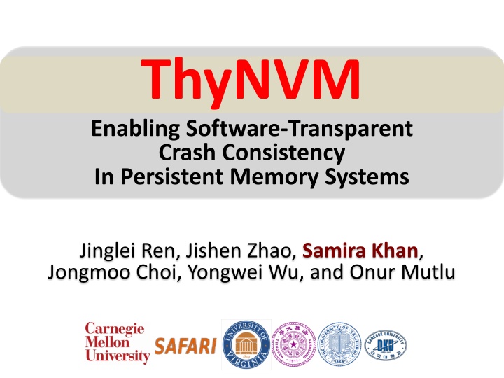 thynvm enabling software transparent crash