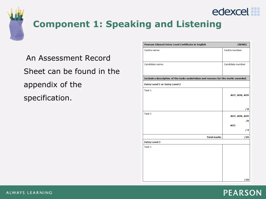 component 1 speaking and listening 4