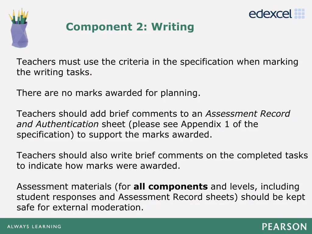 component 2 writing 4