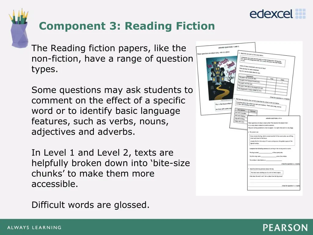 component 3 reading fiction