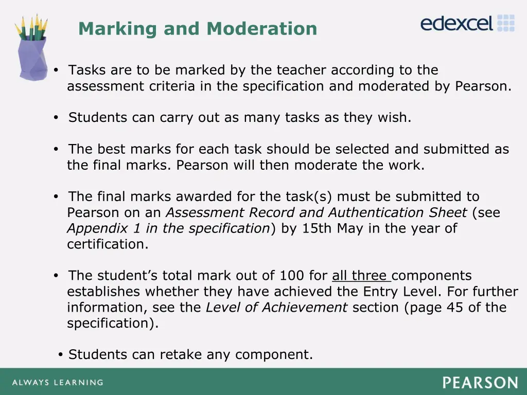 marking and moderation