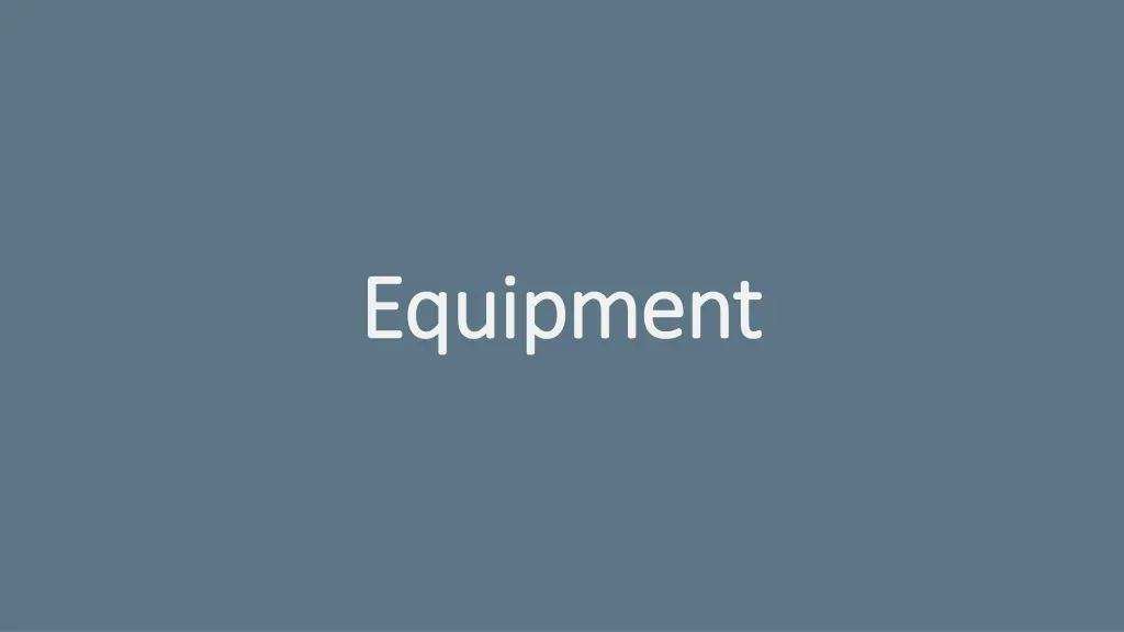 equipment equipment