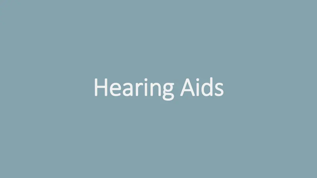 hearing aids hearing aids