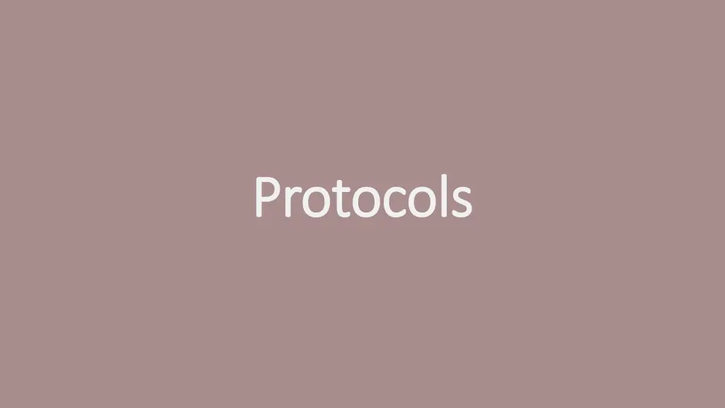 protocols protocols