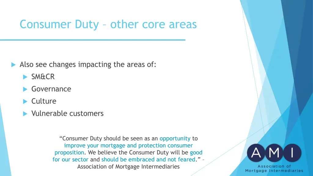 consumer duty other core areas