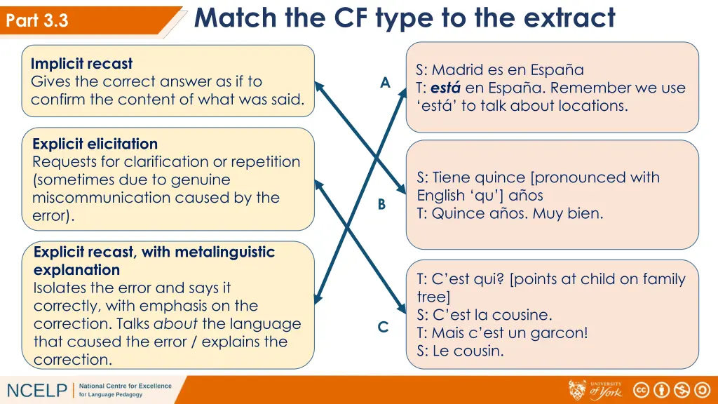 match the cf type to the extract