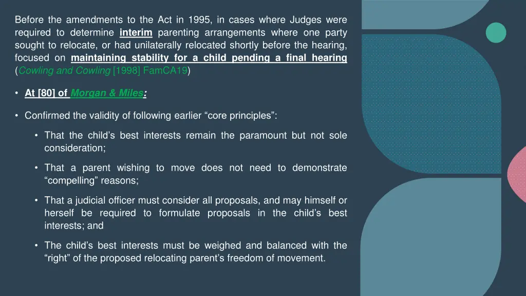 before the amendments to the act in 1995 in cases