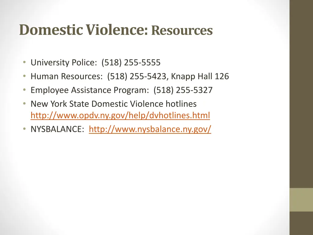 domestic violence resources