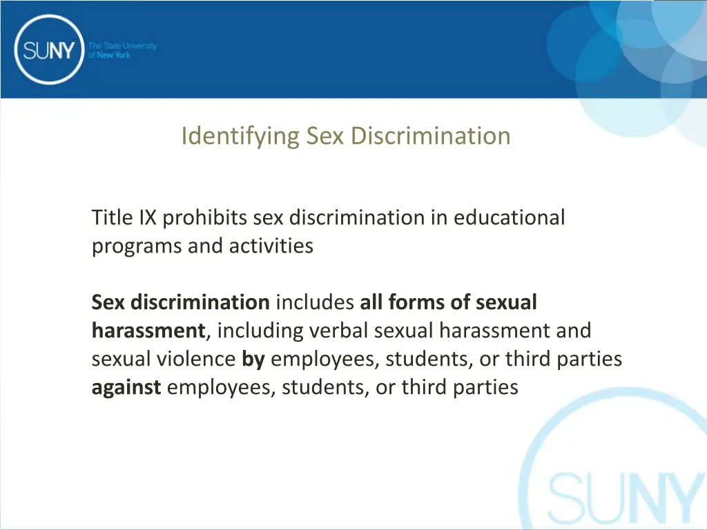 identifying sex discrimination