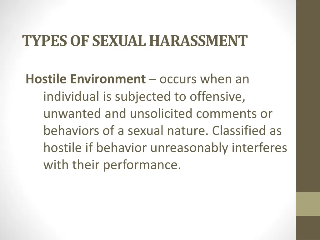 types of sexual harassment 1