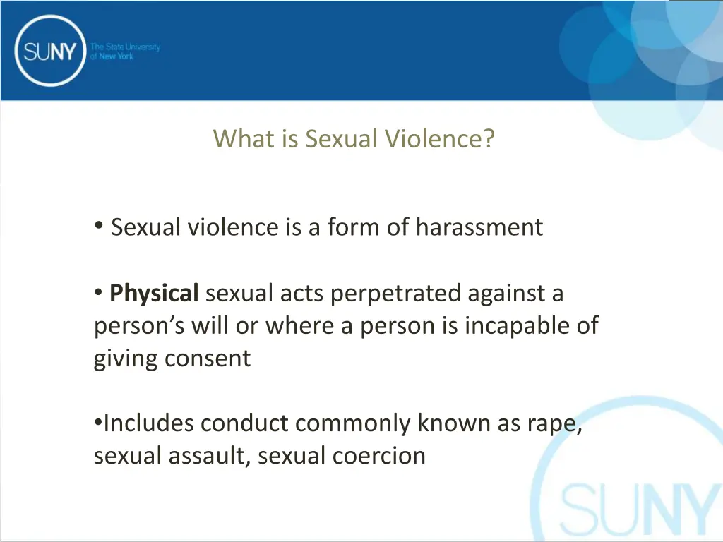 what is sexual violence