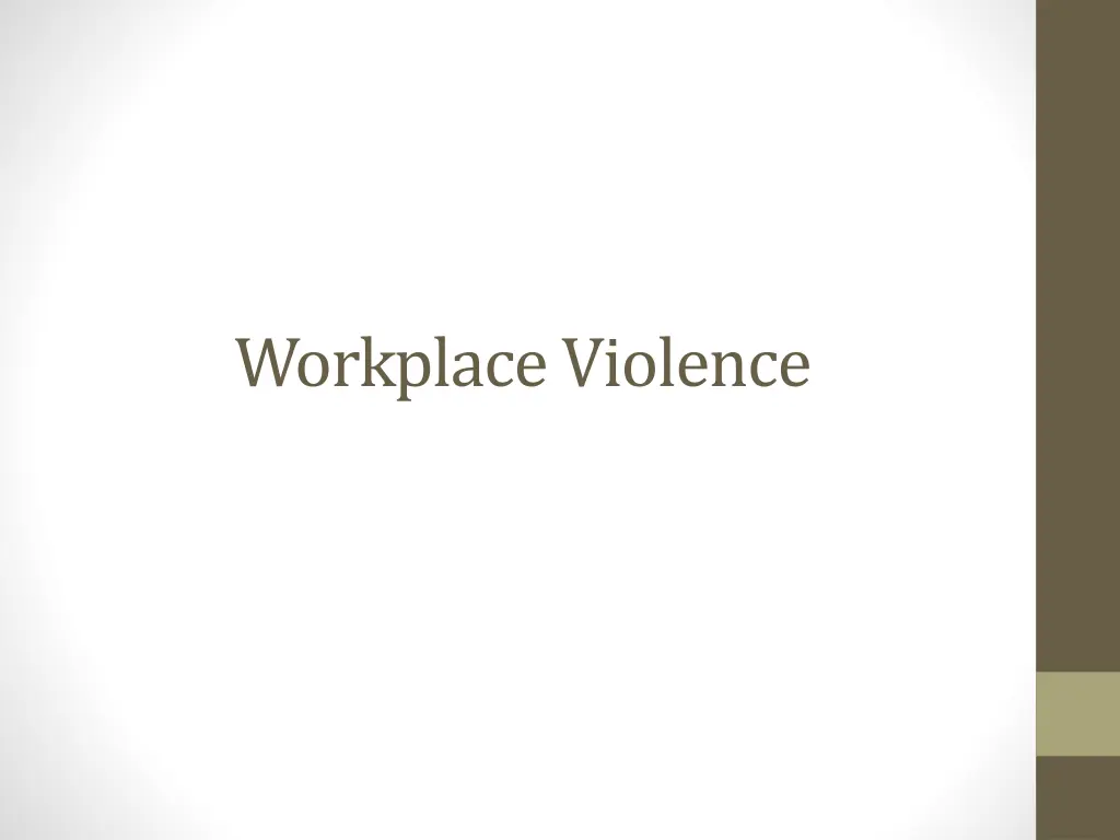 workplace violence