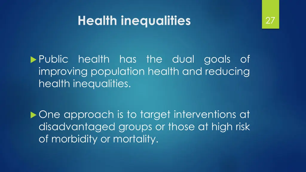 health inequalities