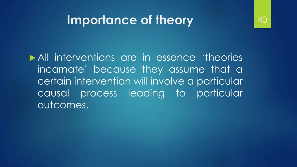 importance of theory