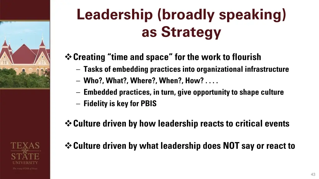 leadership broadly speaking as strategy