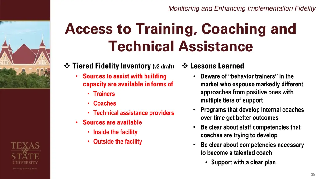 monitoring and enhancing implementation fidelity 4