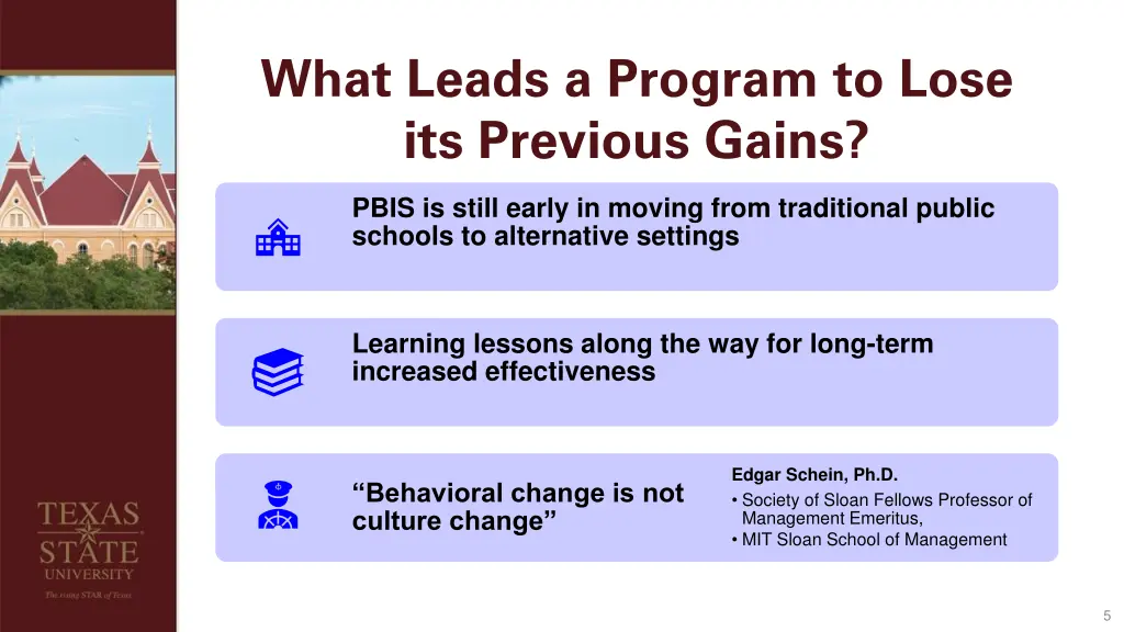 what leads a program to lose its previous gains