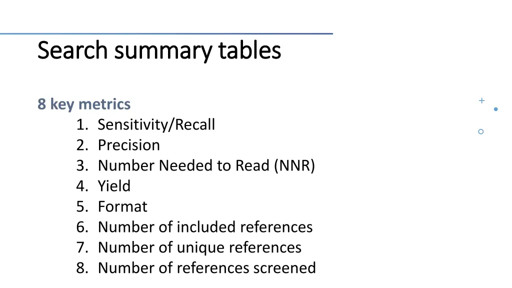 search summary tables search summary tables 1